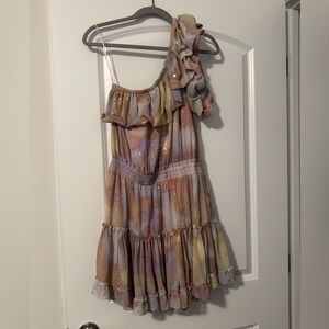 Buddy Love One-Shoulder Dress in Pastel Hues